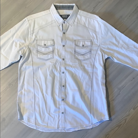 BKE Other - BKE White Casual Button Down Shirt with Long Sleeves